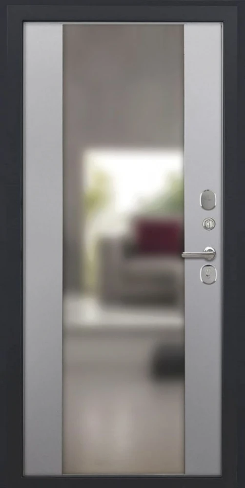 Входная дверь ДвериПРО Модель L-46 Алиса (16мм, ПВХ софт грей, зеркало) DPRO197893 внутренняя сторона