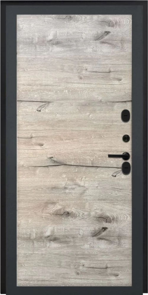 Входная дверь ДвериПРО L-Термо серебро Без фрезеровки Дуб пацифик горизонт DPRO196732 внутренняя сторона