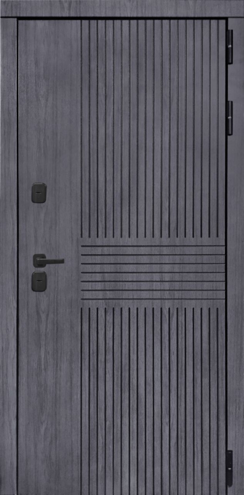 Входная дверь ДвериПРО Берген ФЛ-677 (10мм, белый матовый) DPRO196538 внешняя сторона